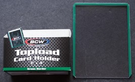 (1 Loose Holders) BCW Green Border Regular 20pt Card Top Loader Card Hol... - $0.99