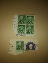 Lot #1 5 Washington 1954 1 Cent Cancelled Postage Stamps Vintage VTG USPS... - $13.85
