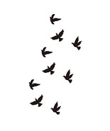 Arm Temporary Tattoos Art Sticker Waterproof Women Small Birds Fly - $0.01