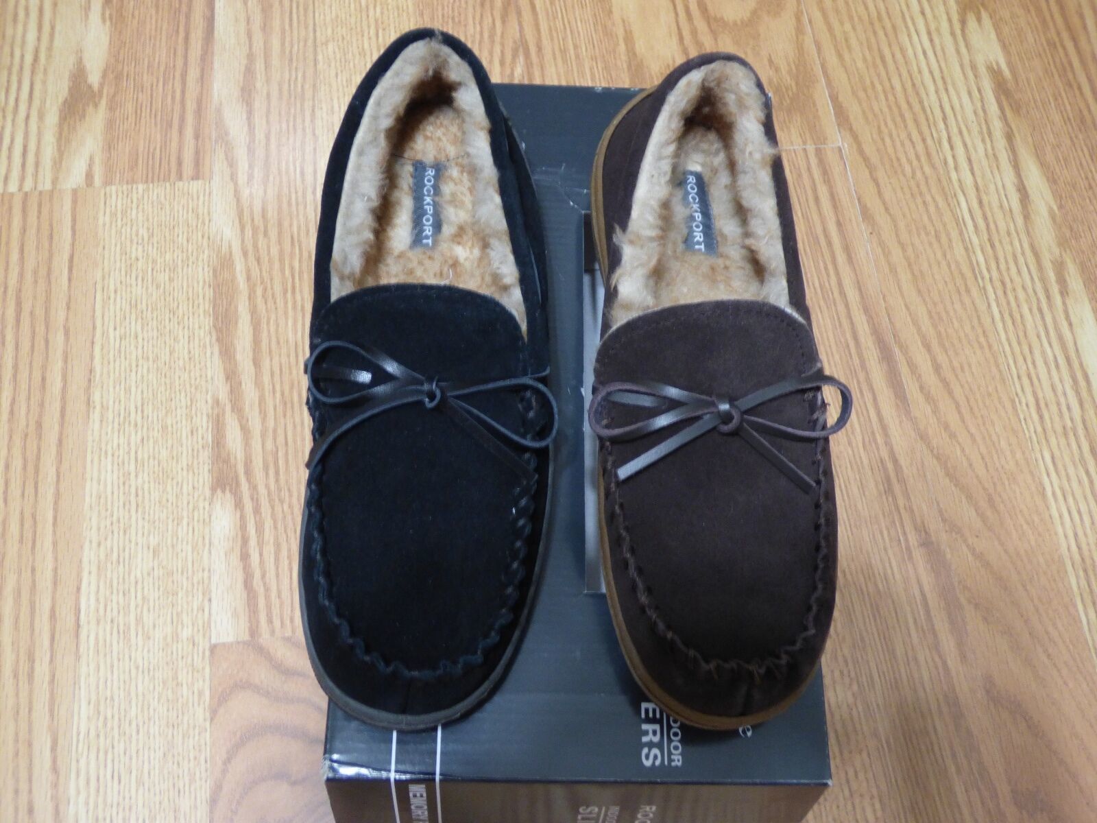 rockport suede clog slippers