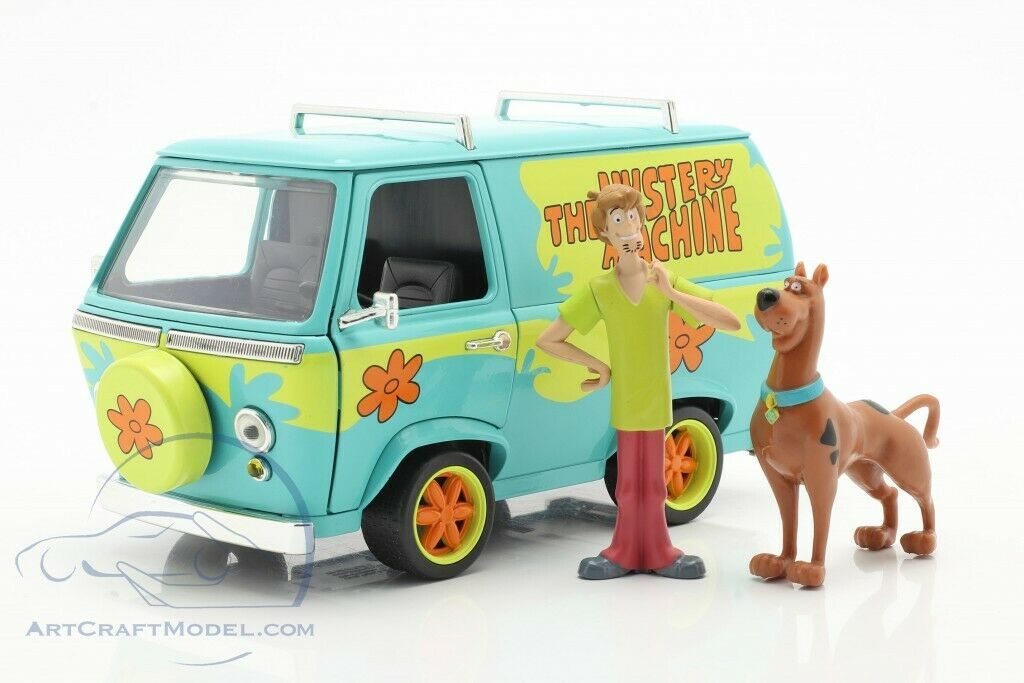 The Mystery Machine with Shaggy and Scooby-Doo figures Jada Diecast 6 1:24