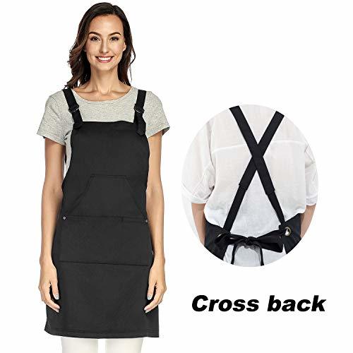 UNISI Cross Back Aprons for Women, Apron Artist Overall, Bulk Aprons