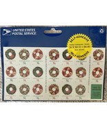 1996 - 32c HOLIDAY CONTEMPORARY WREATHS - SEALED SHEET (PANE) OF 20 - $9.32
