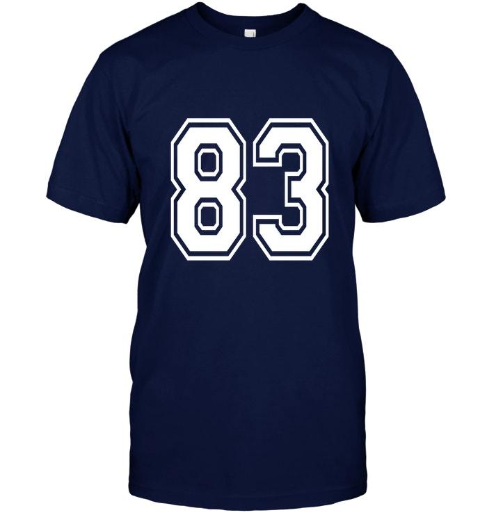 Player Number 83 Shirt Number on Back of Shirt - T-Shirts, Tank Tops