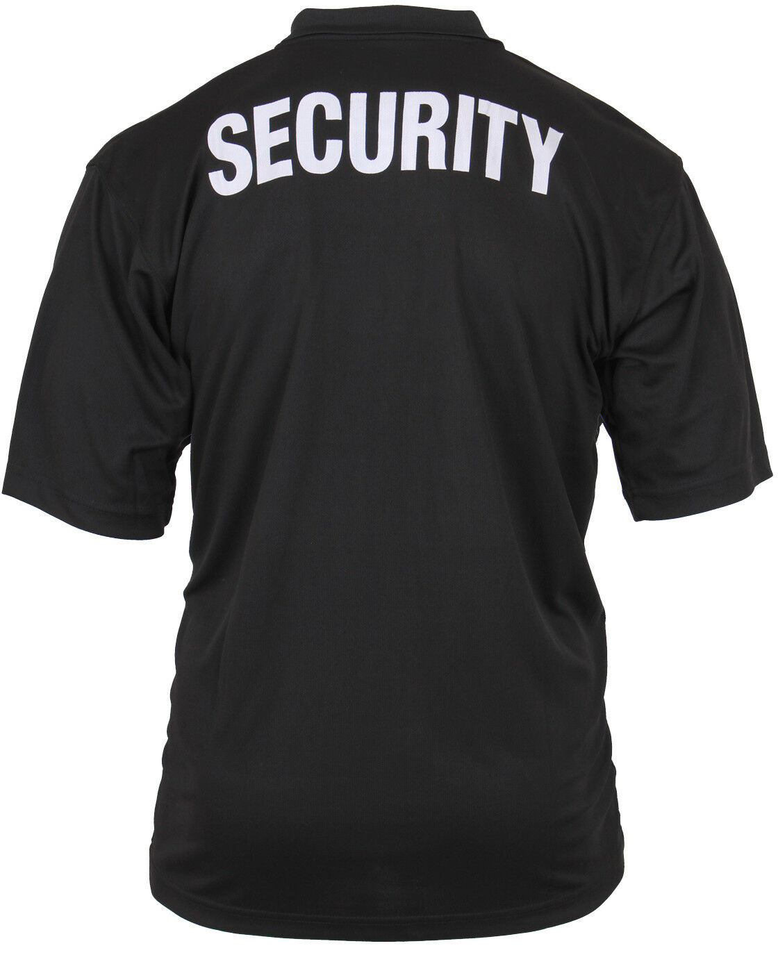 Black Security Guard Officer 2 Sided Moisture Wicking Golf Polo Shirt ...