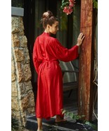 A long red silk robes, a natural silk robes, gift for her, bridesmaid gift - $95.00