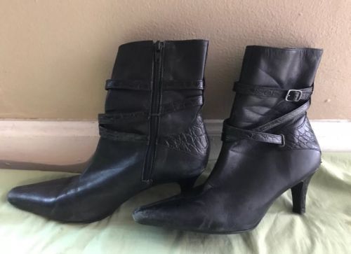 antonio melani black leather boots