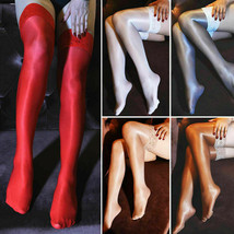 70D Ultra Shiny Glossy Lace Top Silicone Stay Up Hosiery Thigh High Stoc... - $9.55+