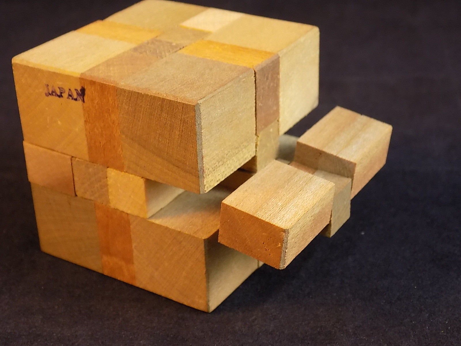 Tiny Japanese Wooden Cube Block Interlocking and 50 similar items