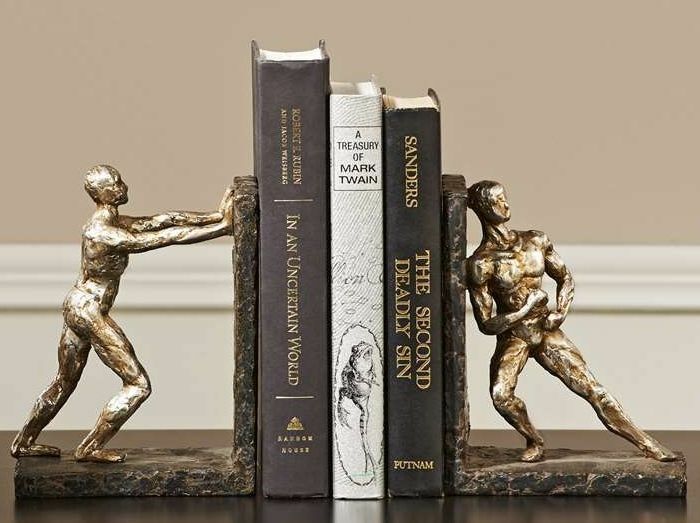 Athlete Athletic Bookends Set 7" High Library Book Man Cave Office Shelf Gift - $45.53
