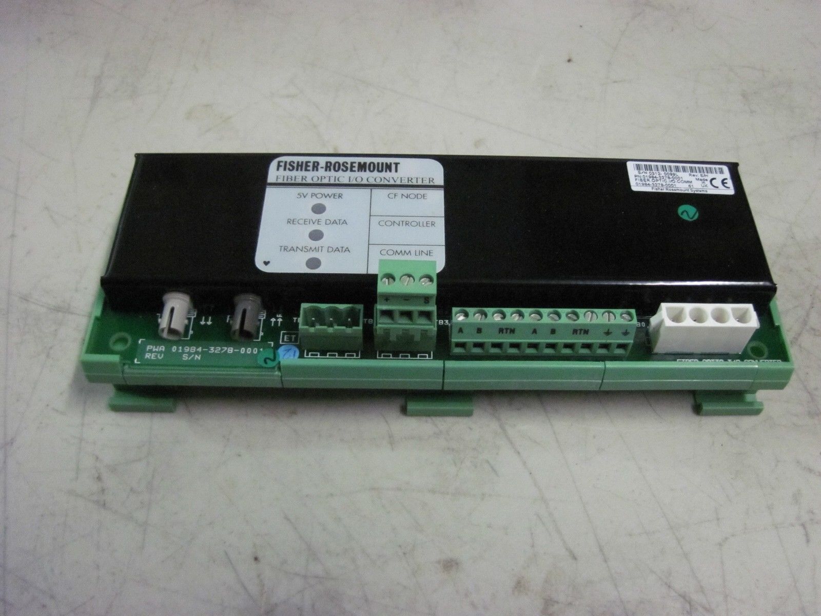 WARRANTY Fisher Rosemount Fiber Optic I/O Converter 0198432780001