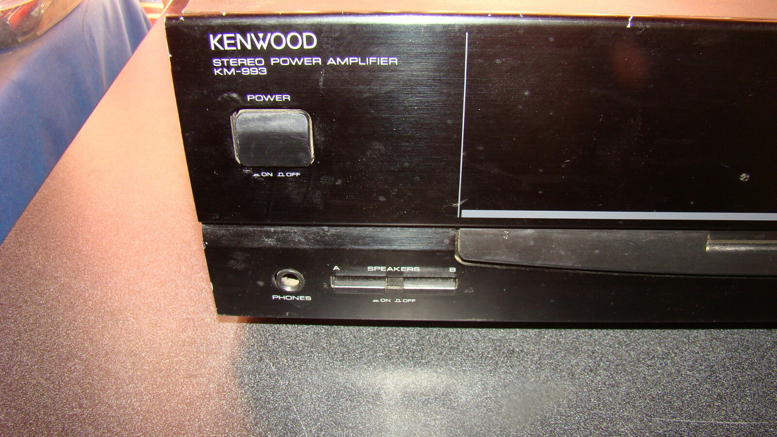 Kenwood KM993 150 Watts Per Channel Stereo Power Amplifier Vintage