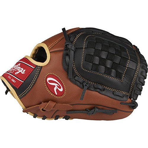 Rawlings Sandlot Series Leather Basket  Baseball Glove, 12", Regular