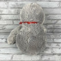 Sloth Plush Gray Red Bow Stuffed Animal Toy 14” Long - $16.45