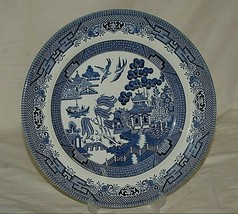 Vintage Willow Blue Georgian Shape by Churchill 10-1/4&quot; Dinner Plate Eng... - $23.75