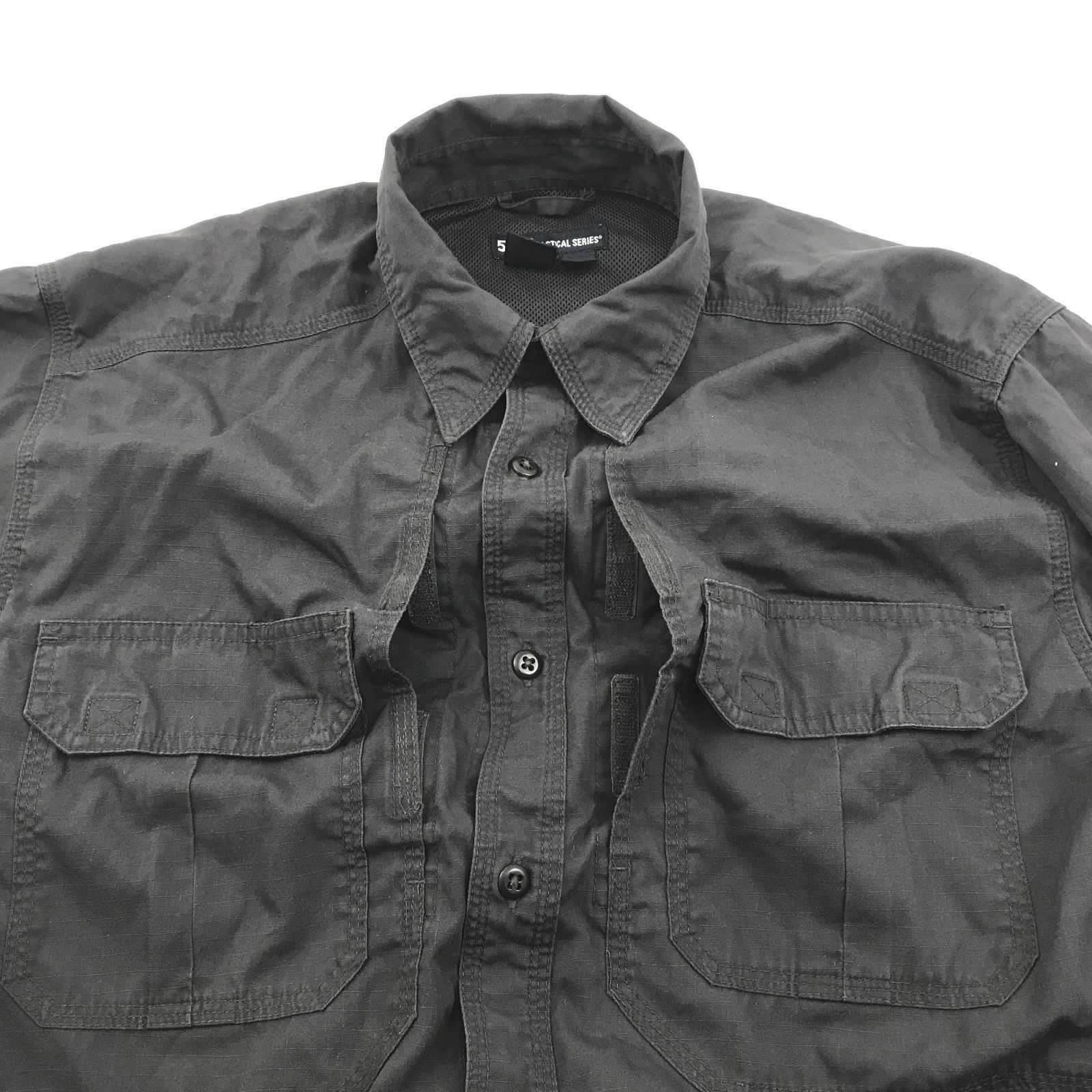 511 Tactical Mens Button Up Shirt Gray Concealed Carry Caped Ventilated ...