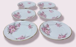 Royal Tara Fine Bone China Ireland Floral Plate Strawberry Blossom lot (6)- 6.5"