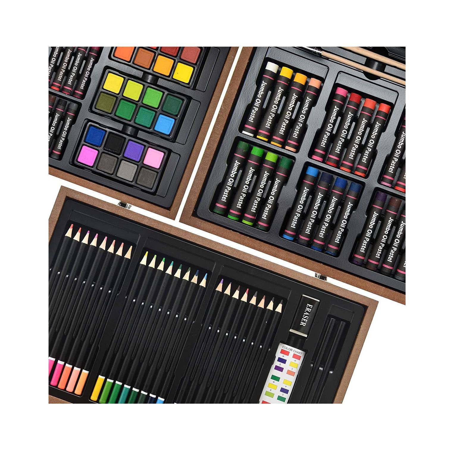 Sunnyglade 145-Piece Deluxe Art Set | Wooden box Color TAN | drawing ...