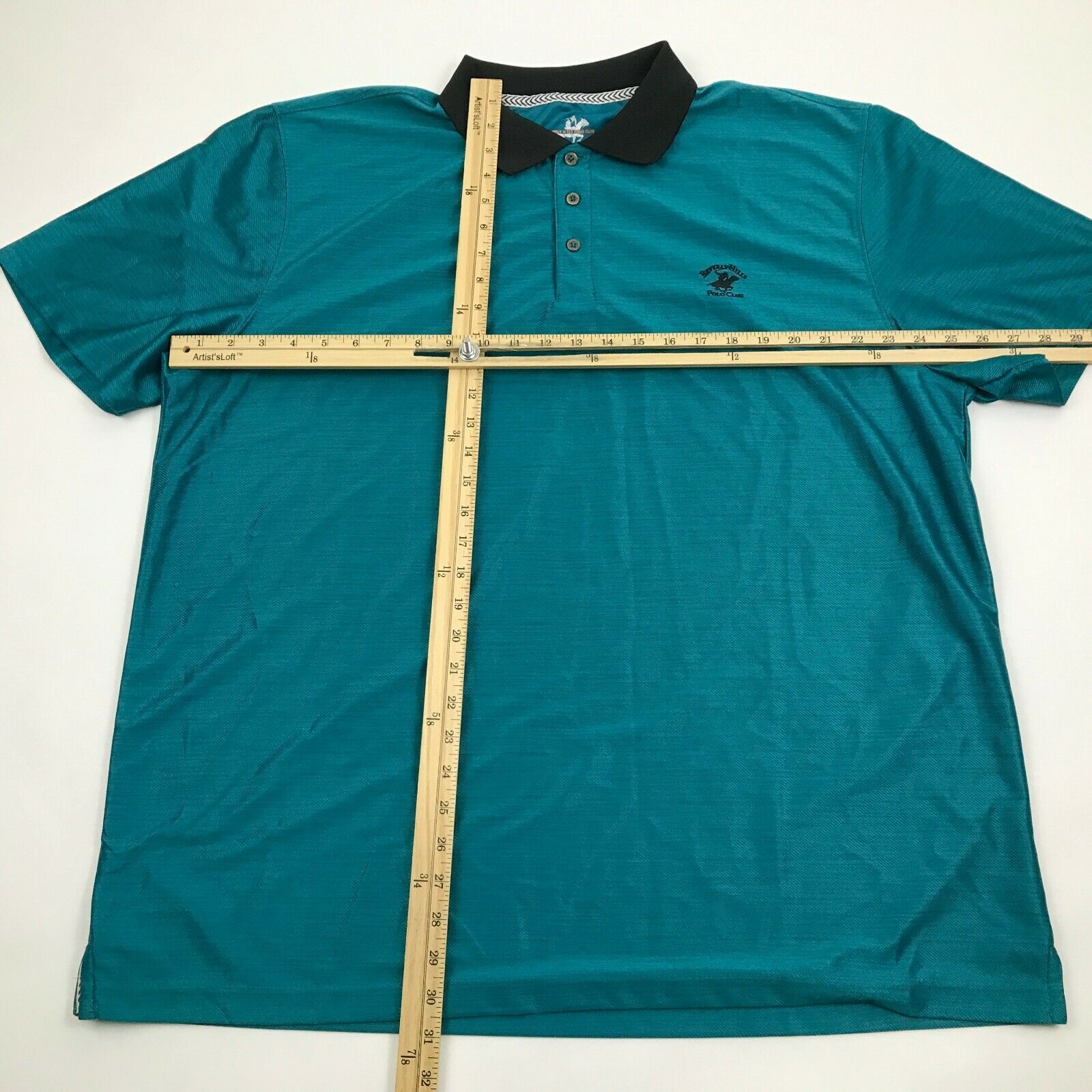 BHPC Dry Fit Polo Shirt Size XXL 2XL Adult Teal Short Sleeve Ventilated ...