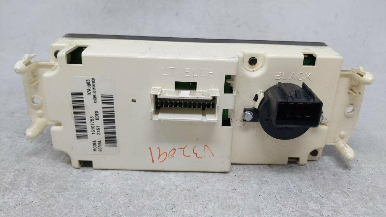 20032004 Chevrolet Silverado 1500 Ac Heater Climate Control 15107753
