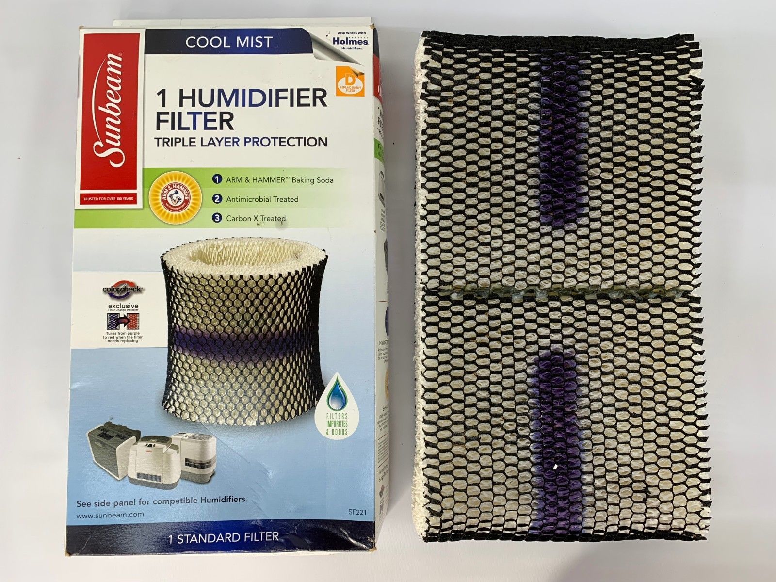 Sunbeam and Holmes Humidifier Filter SF221 Arm & Hammer Cool Mist Humidifiers