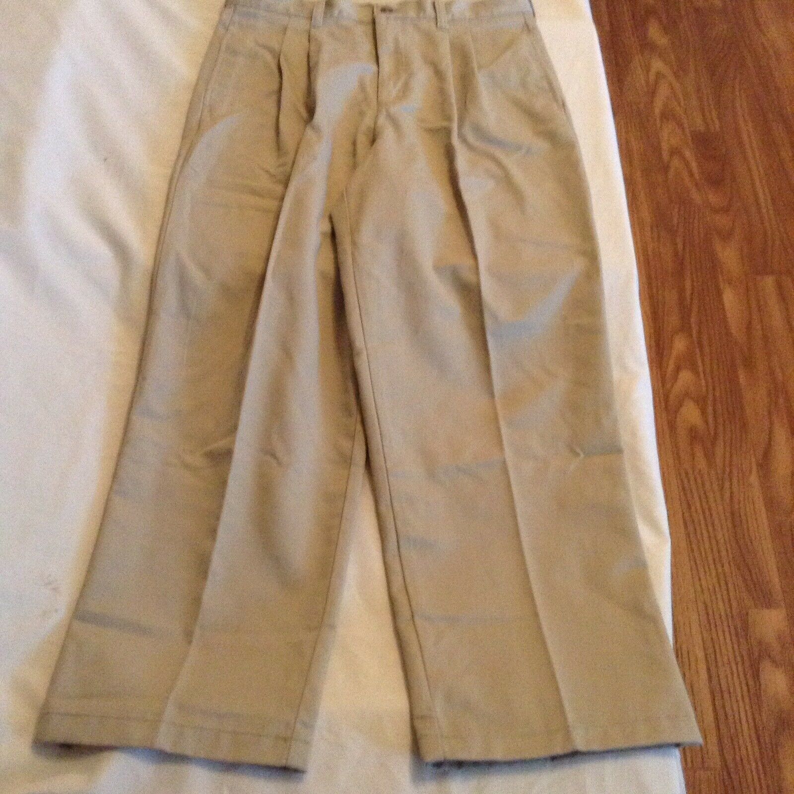 Size 14 Husky George pants uniform khaki pleated front boys New - $7.99