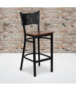 Black Coffee Stool-Cherry Seat XU-DG-60114-COF-BAR-CHYW-GG - $145.95