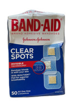 Band-Aid Brand Adhesive Bandages Clear Spots 50 Count Per Box 6 Boxes - $19.79