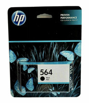 Hp 564 Black Ink Cartridge Genuine Oem Sealed Exp 2019 - $9.89
