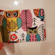 Craft Fabric, Fat Quarters, set of 5, Owls Mushrooms Birds Leaves Fabric Pieces image 6