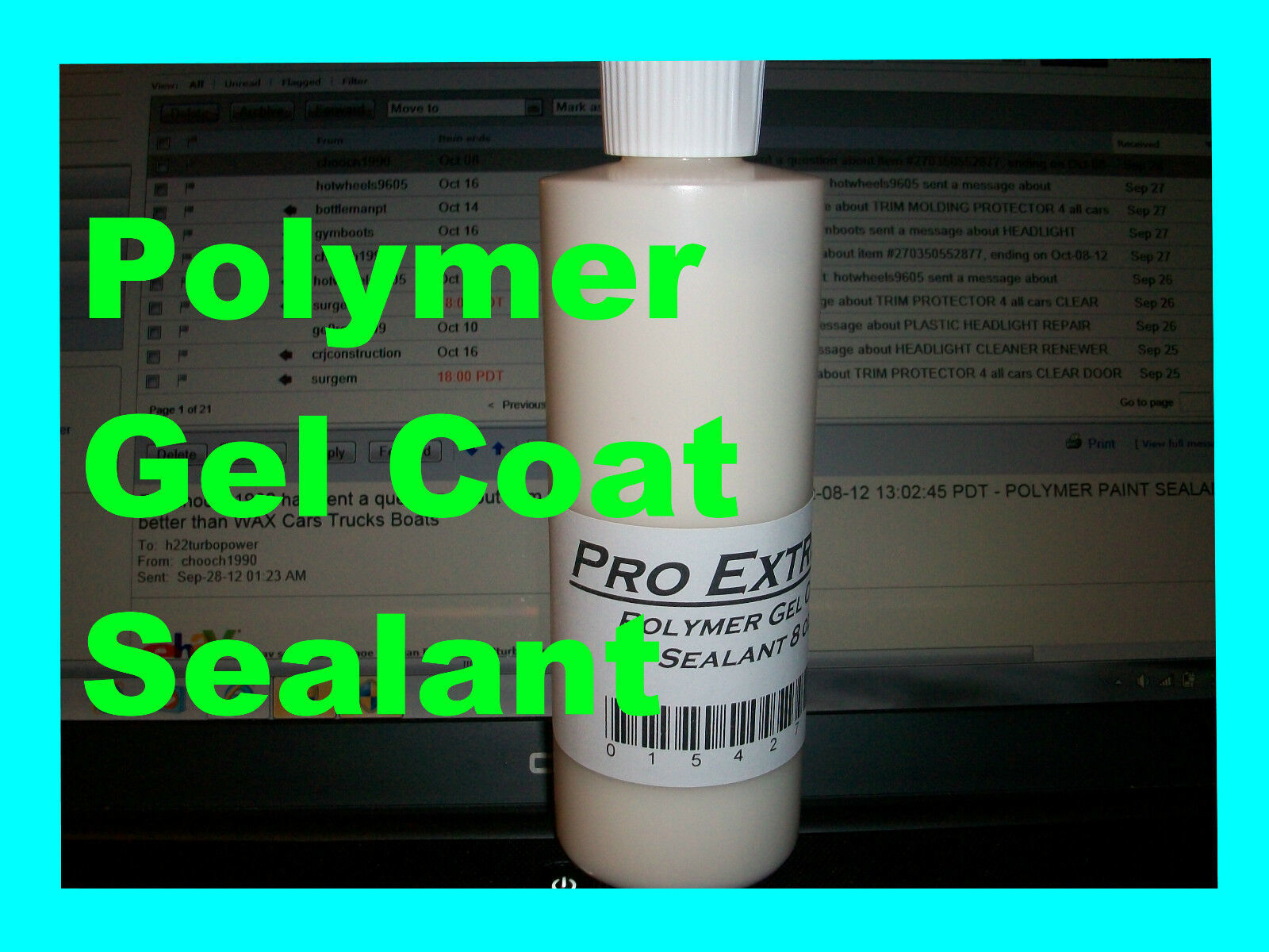 Sea Ray BOAT gelcoat SEALANT wax SAIL POLYMER GEL COAT SEALANT Paint