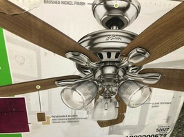 (PARTS ONLY) HUNTER Highbury II 52&quot; Indoor Brushed Nickel Ceiling Fan, L... - $8.90+