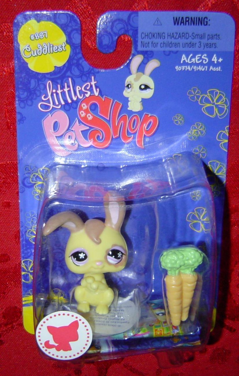 Littlest Pet Shop Rabbit carrots #887 single Cuddliest LPS - Littlest