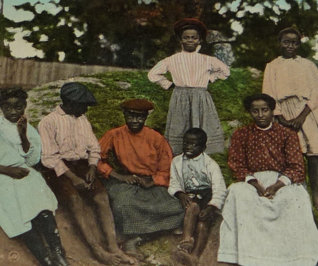 African American Family Posing for a Picture Antique Black Americana
