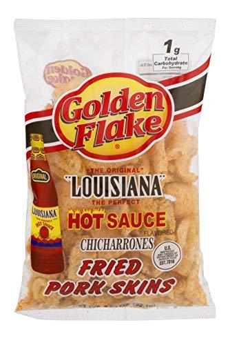 Golden Flake Louisiana Hot Sauce Pork Skins 3.25 Ounce (Pack of 4 ...