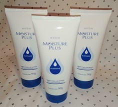 3 PACK)) AVON MOISTURE PLUS INTENSIVE Hand Cream For Extra-Dry Skin 90Gr... - $17.99
