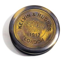 NauticalMart 1917 Kelvin & Hughes London Brass Compass