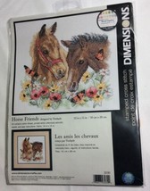 ~Dimensions~Horse Friends~Verdayle~ 12&quot;x11&quot; Stamped Cross Stitch~New in ... - $14.92