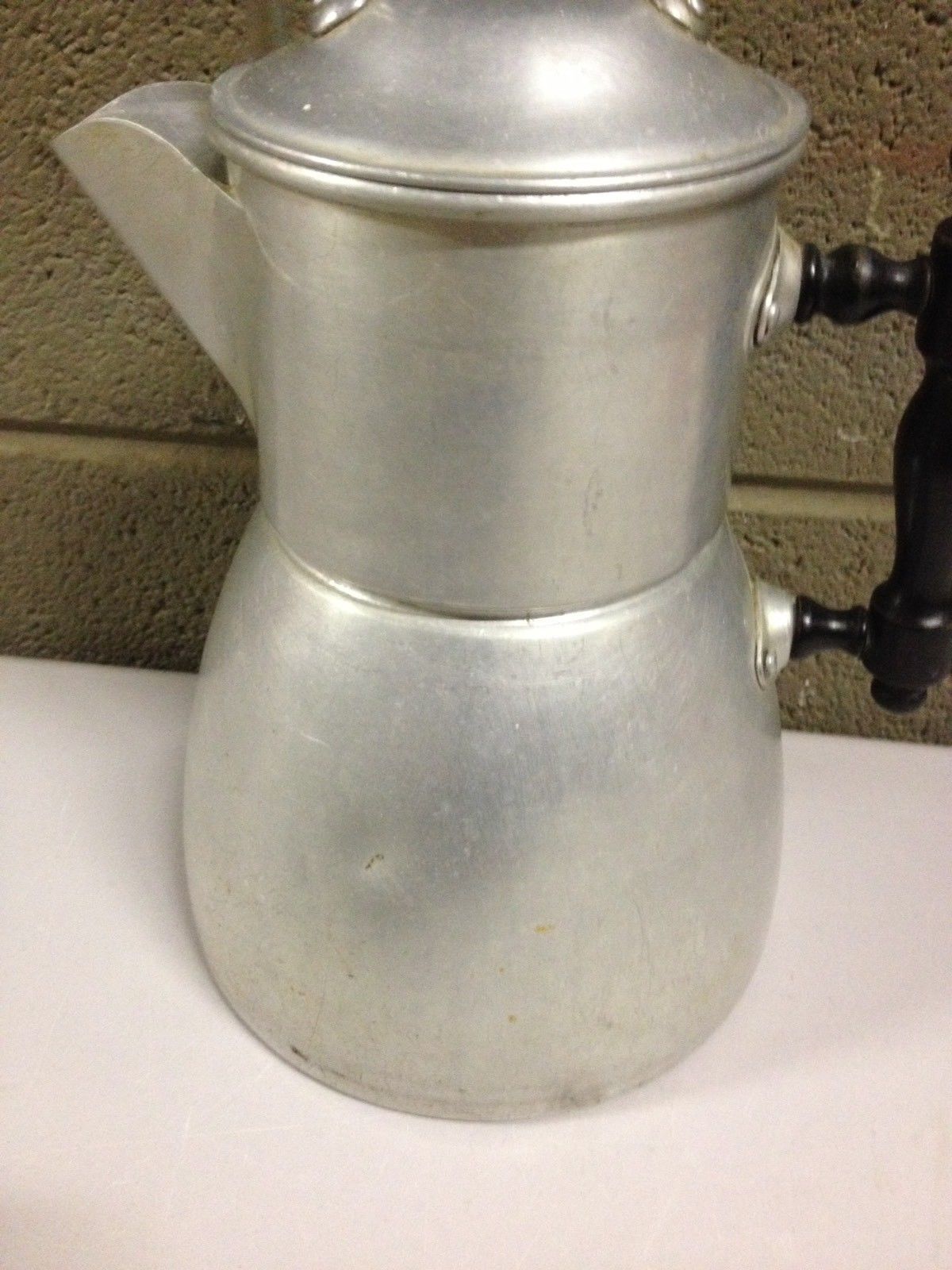 Vintage Wearever Aluminum Coffee Pot Stove Top Percolator Americana