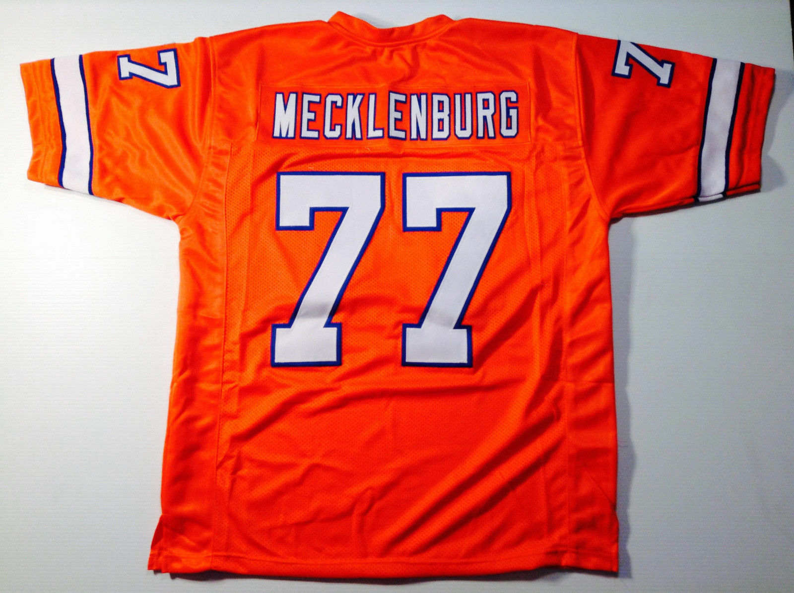 Unsigned Custom Sewn Stitched Karl Mecklenburg Orange Jersey - M, L, Xl 