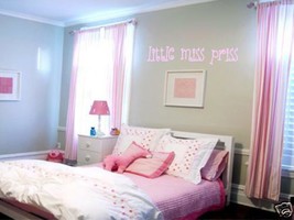 Little Miss Priss Girls Kids Bedroom Wall Art Decal Words Lettering Quote - $10.89