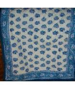 Pottery Barn 1 Standard Quilted Pillow Sham Blue &amp; White Paisley Floral EUC - $22.97