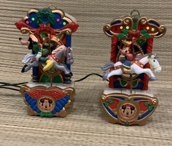 Vintage Mr Christmas Mickeys Holiday Carousel Ornaments 1993 Tested Works - $23.74