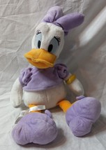  Disney Store Original 18&#39;&#39; Daisy Duck Plush Doll with Lavender Shirt an... - $9.89