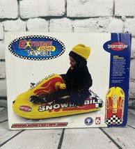 Sports Stuff Extreme Gizmo Snowmobile Inflatable Snow Tube Kids Yellow & Red NOS - $94.00