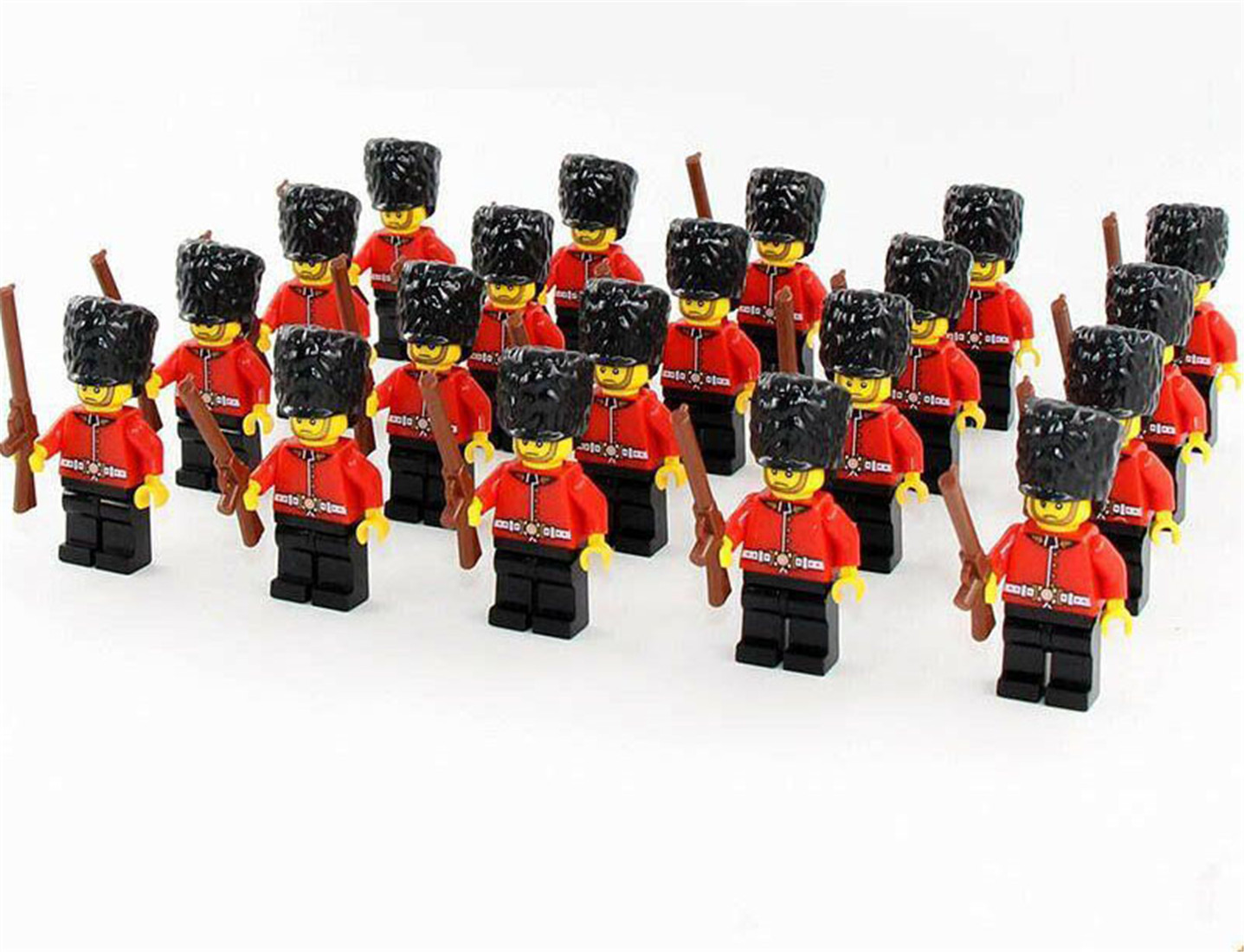 21pcs The British Royal Guard of Queen's Army Set Minifigure Building Blocks Toy