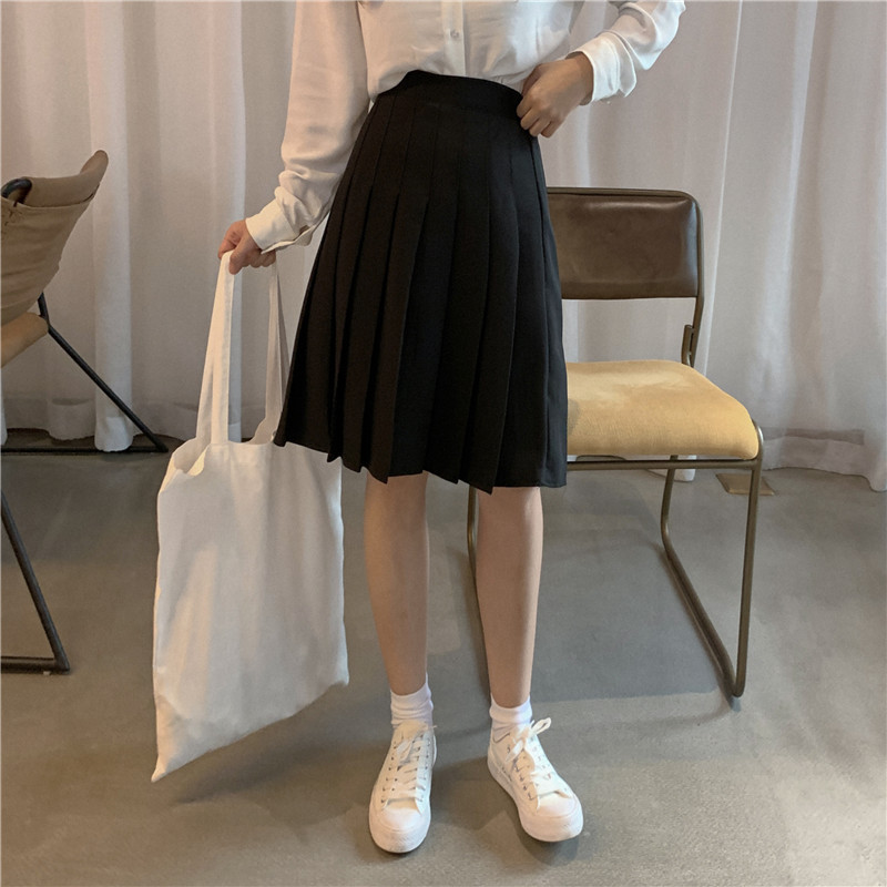 White Pleated Midi Skirt Outfit Women Plus Size Full Pleated Skirt High ...