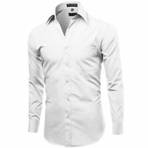 Omega Italy Men's Long Sleeve Solid Color Regular Fit Dress Shirt w/ Defect XL image 2