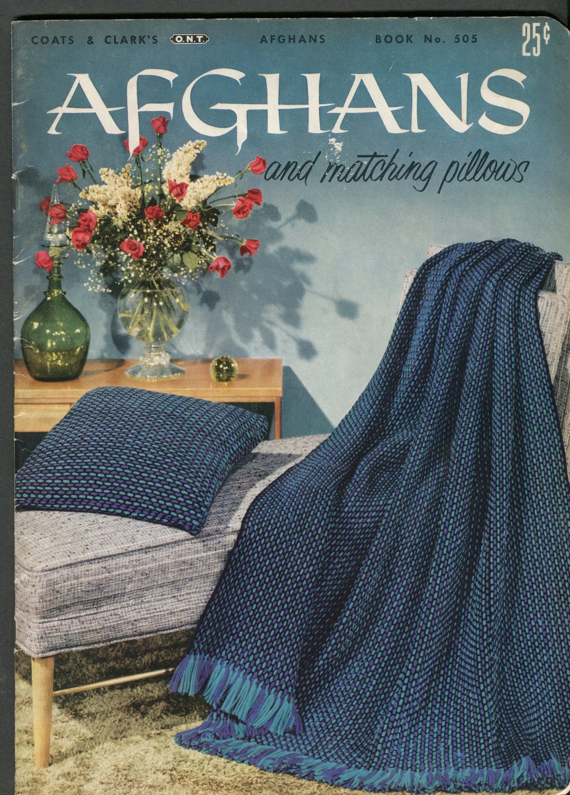 Primary image for 1954 Coats & Clark’s Afghans and matching pillows Book No 505