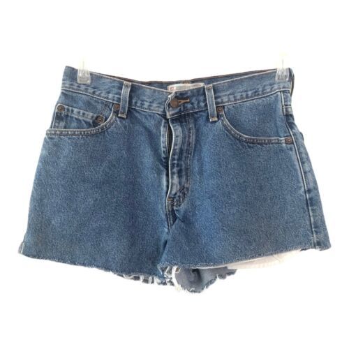 Levi Straus Mom Jean High Rise Relaxed Fit Cut Off Jean Shorts Women's Sz 30